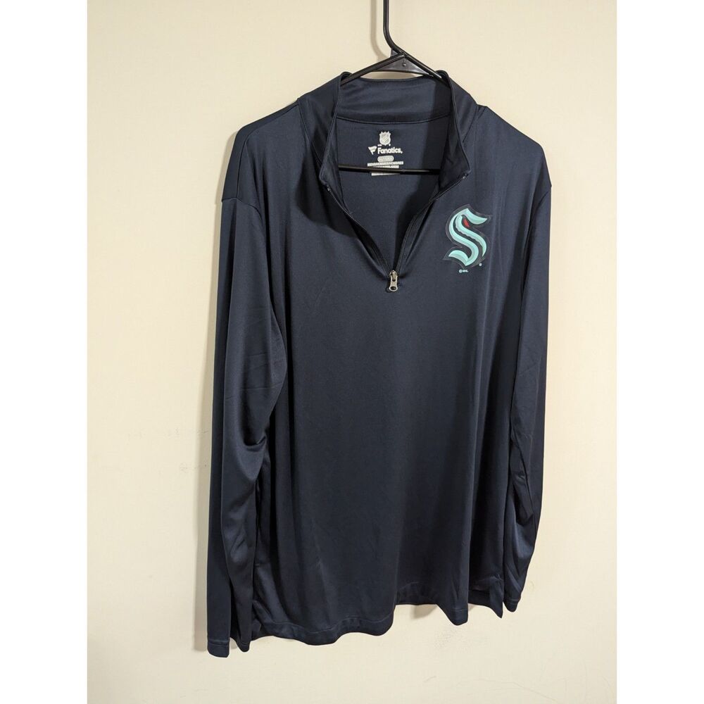 NWOT Fanatics Seattle Kraken Antigua Tribute Quarter-Zip Pullover size XL